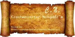 Czechmeiszter Nikodém névjegykártya